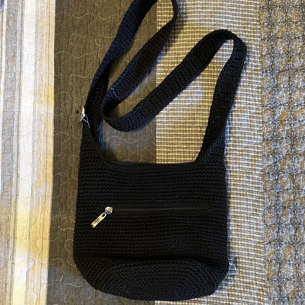 The Sak Black Knit Shoulder Bag - Picture 2 of 14